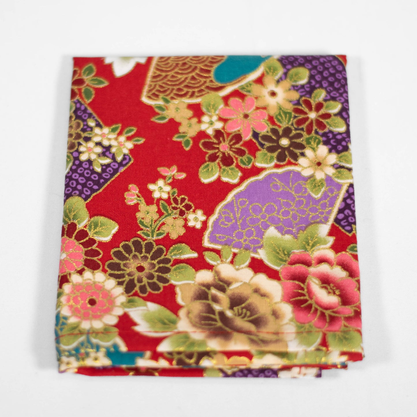 Blindfolds with patterns Tenugui Red with colour flowers Bundle of 3 assorted