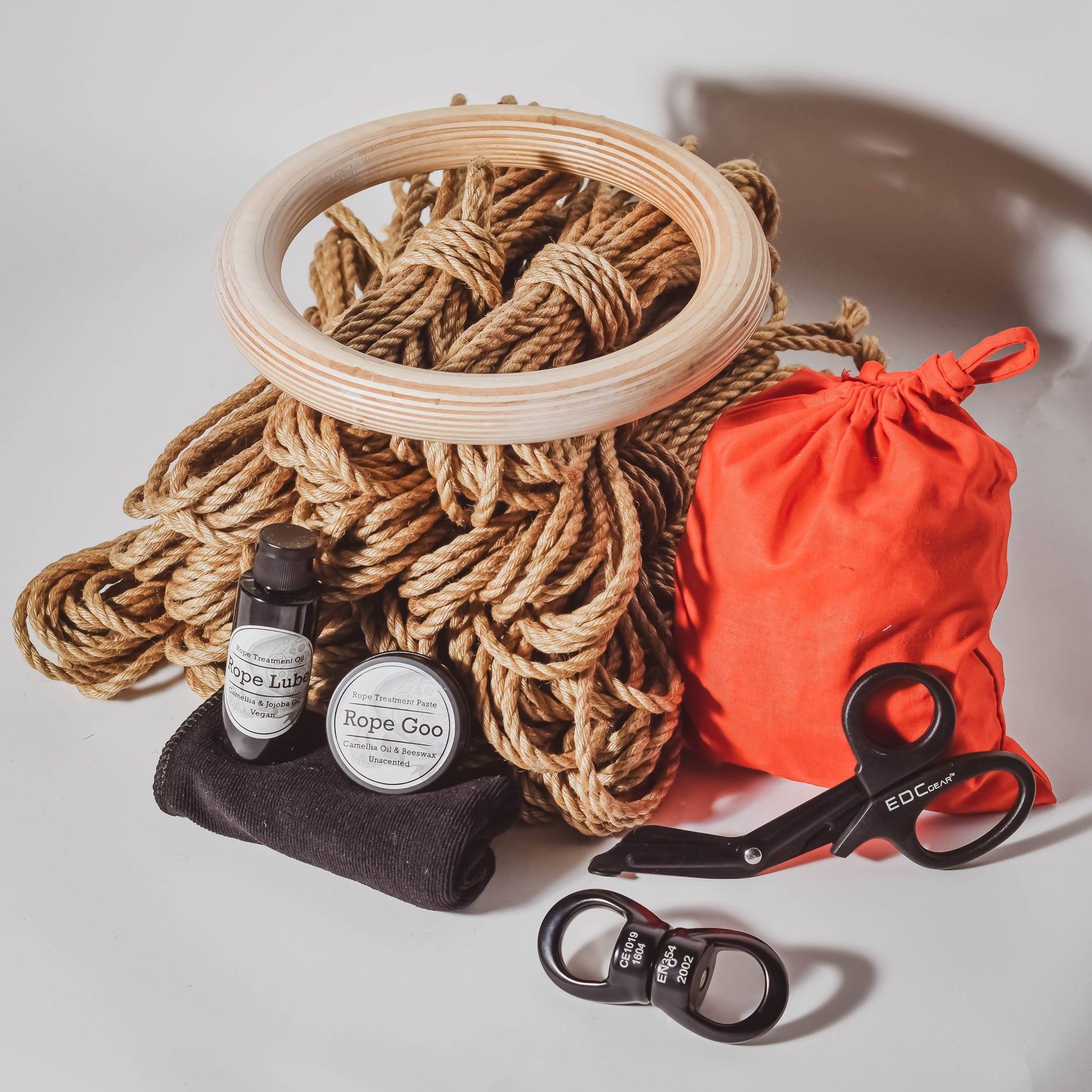 The Complete Shibari Kit Shibari Rope Kit Wood ring 